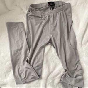 Metallic Silver Leggings